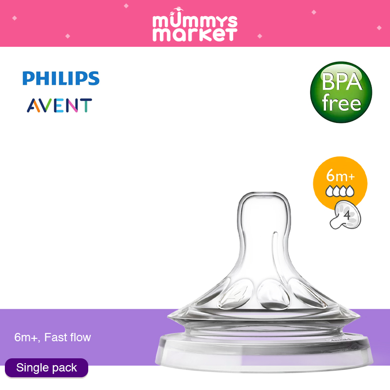 Philips Avent Natural Teat (Twin Pack) 0-6months (SCF651-654/23)